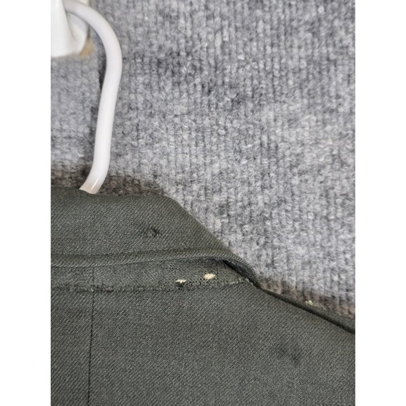 Vintage US Army Coat Mens Long 35 Army Green Shade 44 Wool Serge Service 60s - Picture 13 of 16